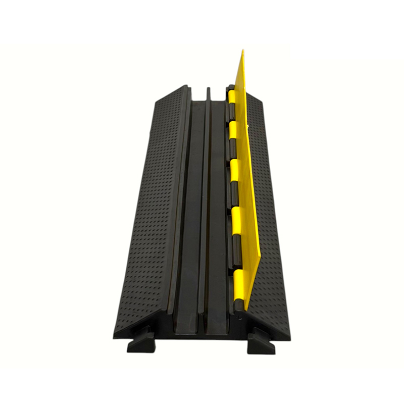 ラバーベースエンジニアリンググレードイエローカバー2チャンネル高耐久ケーブルプロテクター