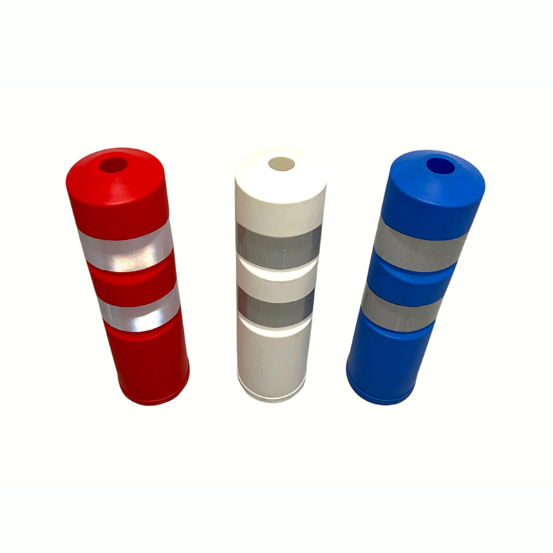 反射バンド付きプラスチック製安全警告ポスト