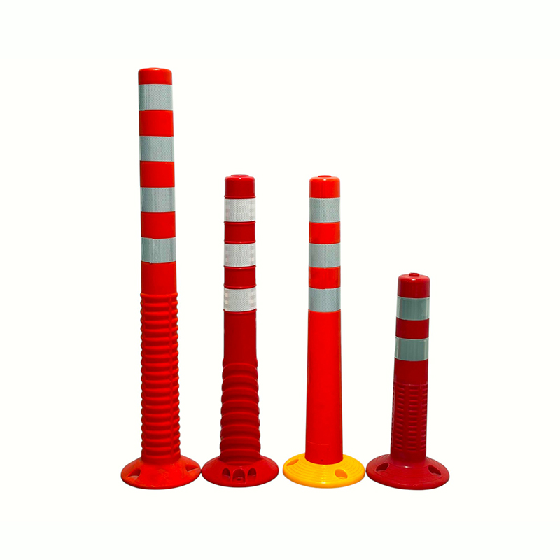 反射カラー付きの柔軟な PVC デリニエーターポスト