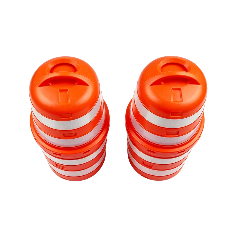 大型トップハンドル付きツーピース HDPE トラフィックドラム