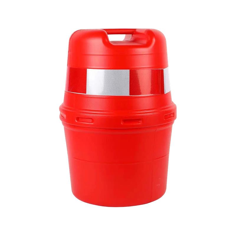 大型トップハンドル付きツーピース HDPE トラフィックドラム