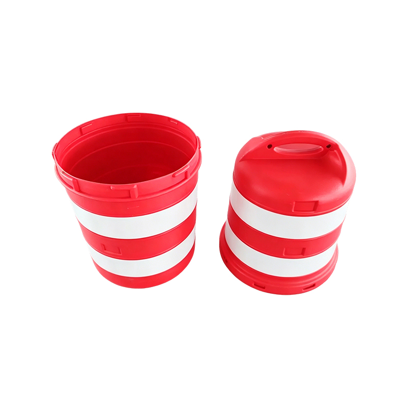 大型トップハンドル付きツーピース HDPE トラフィックドラム