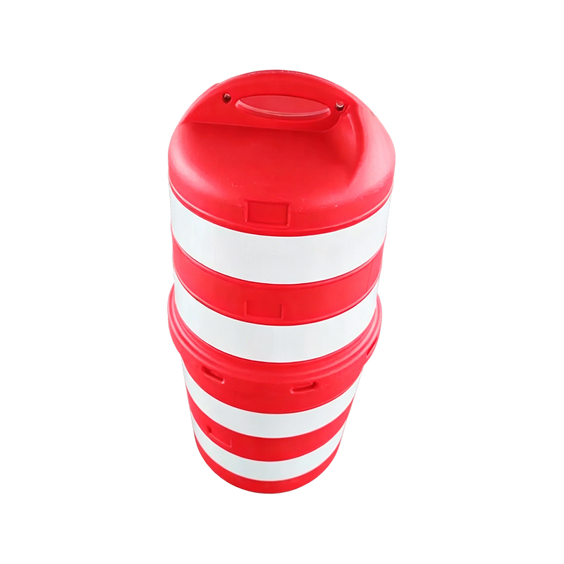 大型トップハンドル付きツーピース HDPE トラフィックドラム