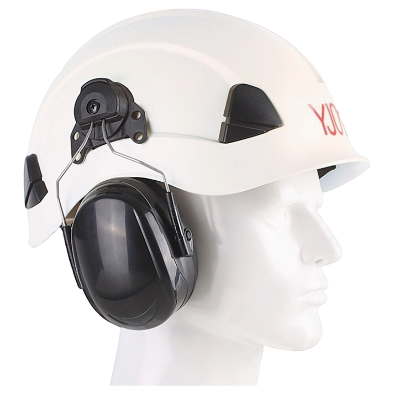 ヘルメットに取り付けられるプラグイン可能な工業用イヤーマフ