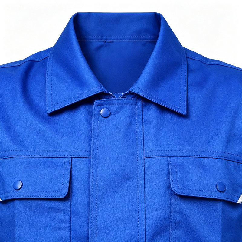 脇メッシュ付き半袖夏作業服オーバーオールセット